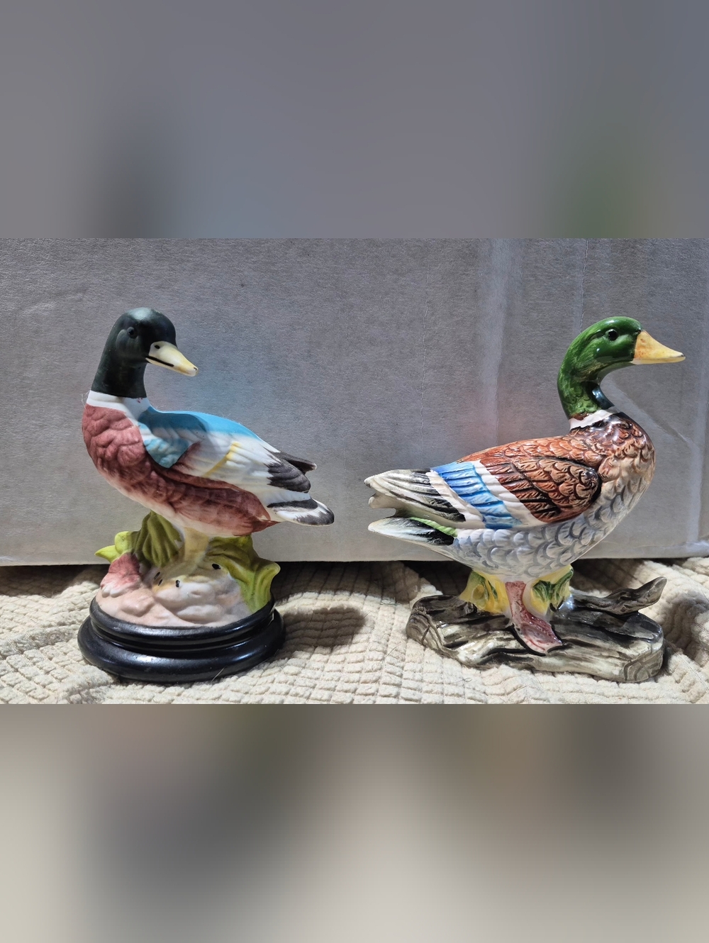 Vintage Glass Duck Decor